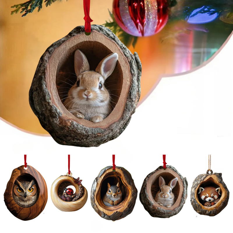 【5/10 PCS】🎄Critter Decorațiune pentru pomul de Crăciun. Decorațiune suspendată pentru animale mici-3840627