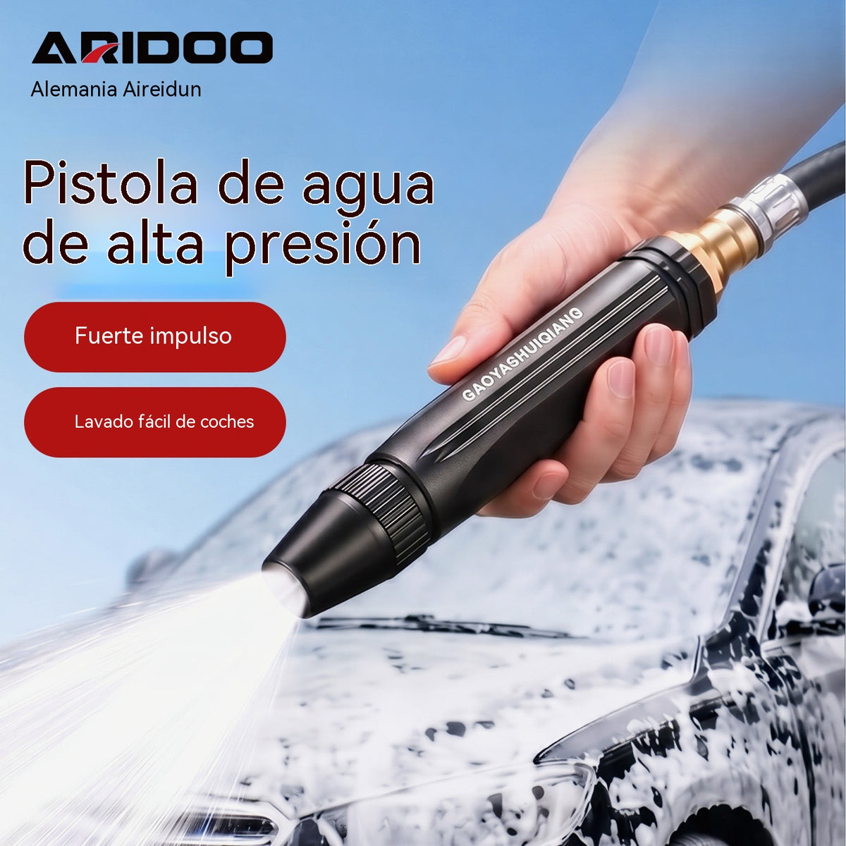 Último día con 70% de descuento: 【2 juegos por 25 euros】Pistola pulverizadora de alta presión para uso doméstico