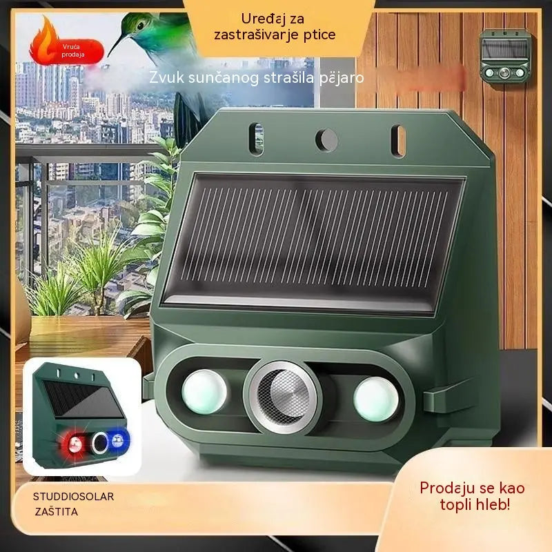 🔥【Compre uno y llévese otro gratis】🔥Repelente solar ultrasónico para animales para exteriores: puede ahuyentar pájaros y animales.