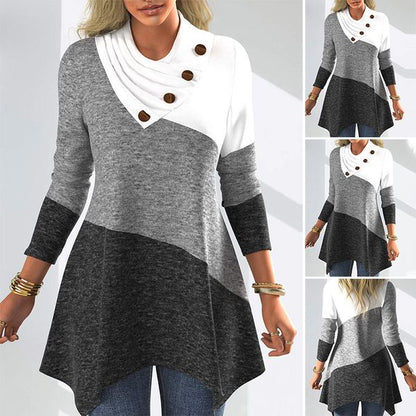 【S-3XL】Toamna Iarna Noua rochie cu maneca lunga din bumbac pur pentru femei-- 3862771