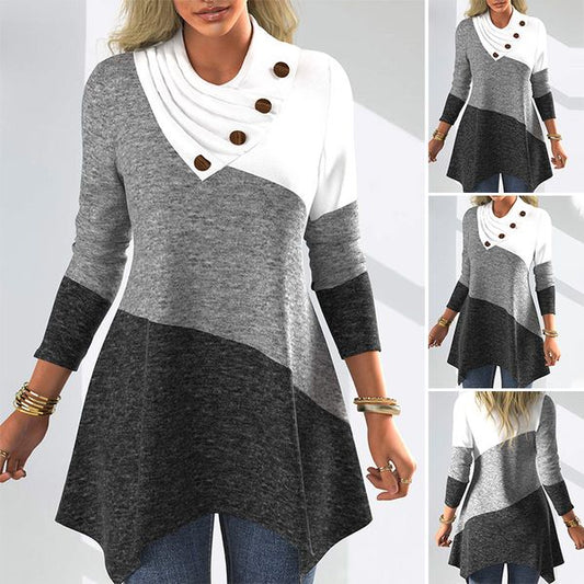 【S-3XL】Toamna Iarna Noua rochie cu maneca lunga din bumbac pur pentru femei-- 3862771