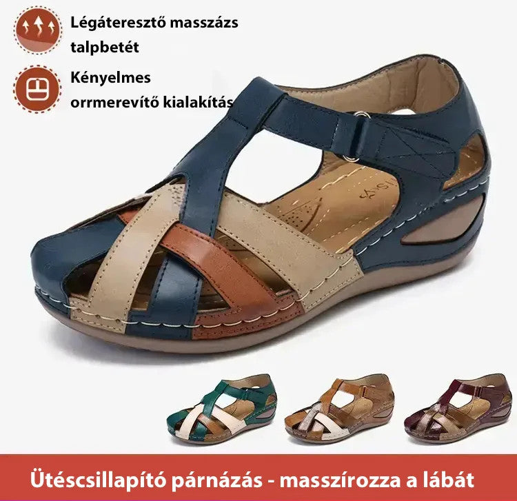 🩰【Lansare nouă de primăvară】Sandale cu platformă din piele moale gol pentru damă-3891230