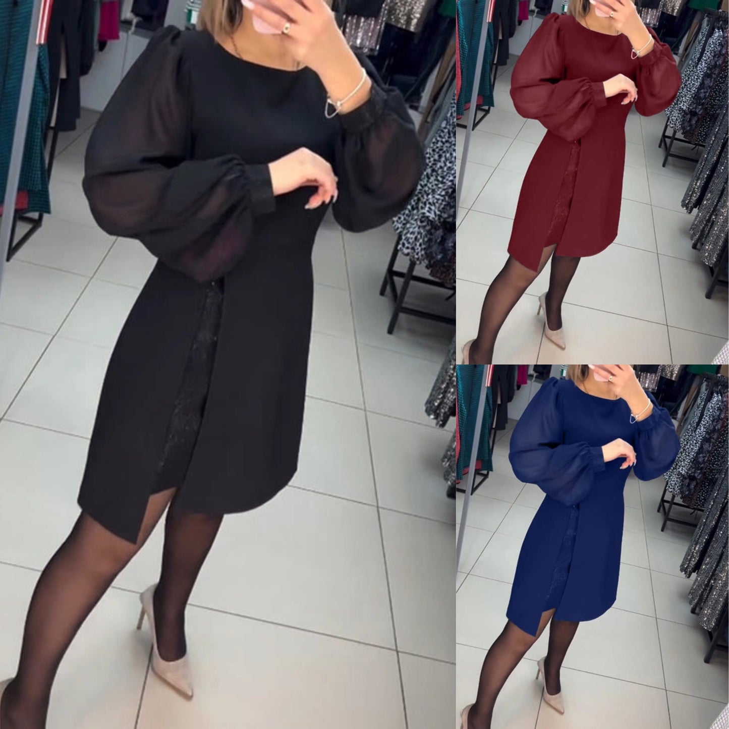 💟【S-5XL】2026 Novi retro haljina u dvije komponente s okruglim izrezom i lažnim strukom