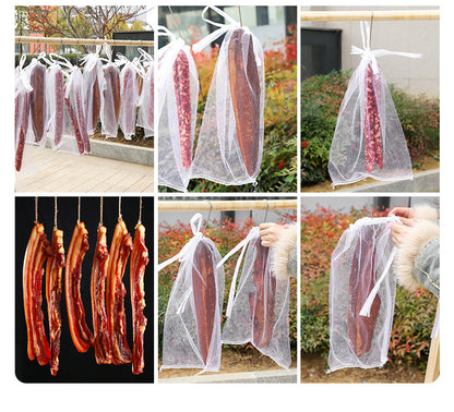 🐷🐮🍖【40 buc】Punga speciala de tifon pentru uscarea carnii de porc pentru prevenirea insectelor si pasarilor-3873549