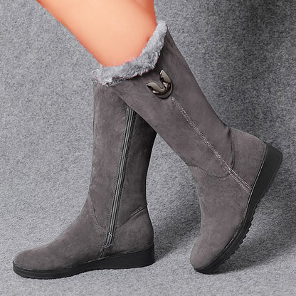🔥【Reducere fierbinte】🔥🎉【35-41】2025 Ghete groase și calde de pluș pentru femei, must-have iarna-3893993
