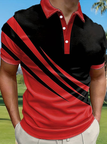 👔🔥 Plaćanje pouzećem✅️【40-130kg】Nova muška ljetna polo majica s 3D prugama