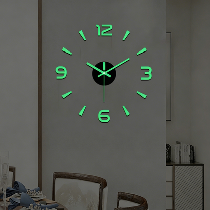 🕑✨Reloj de pared acrílico luminoso 3D sin necesidad de taladrar (requiere montaje)