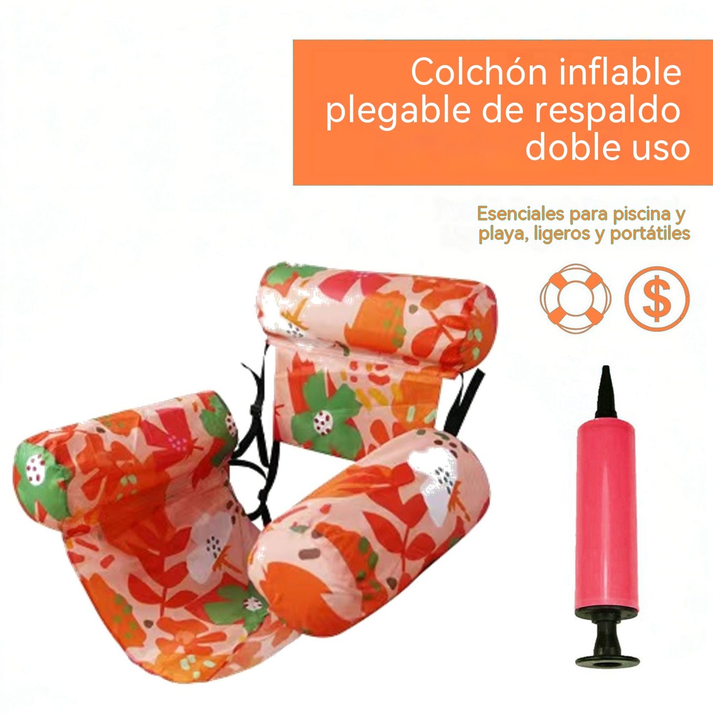 💦📢Plutajuća napuhavajuća sofa za plivanje s naslonom i sklopivim dizajnom
