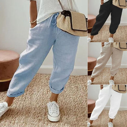 😍💕Posljednji dan promocije -60% POPUSTA💕【S-3XL】Ženske ležerne hlače od pamuka i lana, višebojne opcije