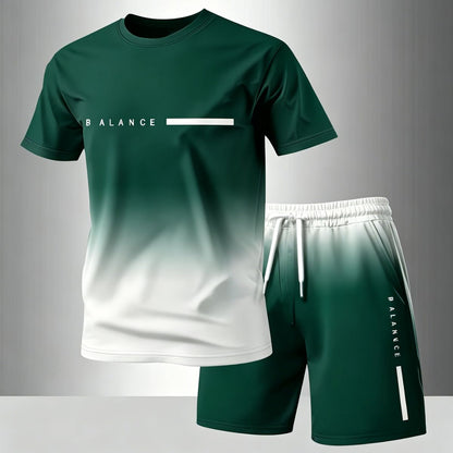 Nuevo conjunto de verano de manga corta de algodón puro multicolor para hombre 2026