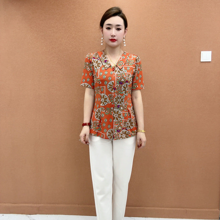 【🎁Promocja ograniczona czasowo】【45-83kg】Tricou cu mânecă scurtă cu rever la modă de vară nouă, moale și rece-3985749