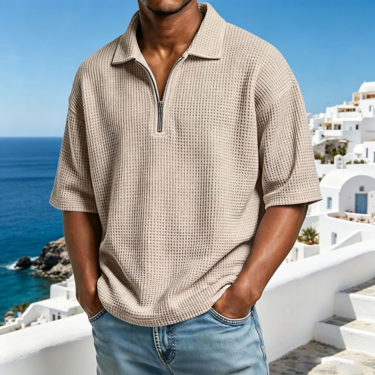 👕👕【50% popusta】【Veličine S-4XL】Novi dolazak za ljeto 2026.: Muška polo majica kratkih rukava u jednoj boji