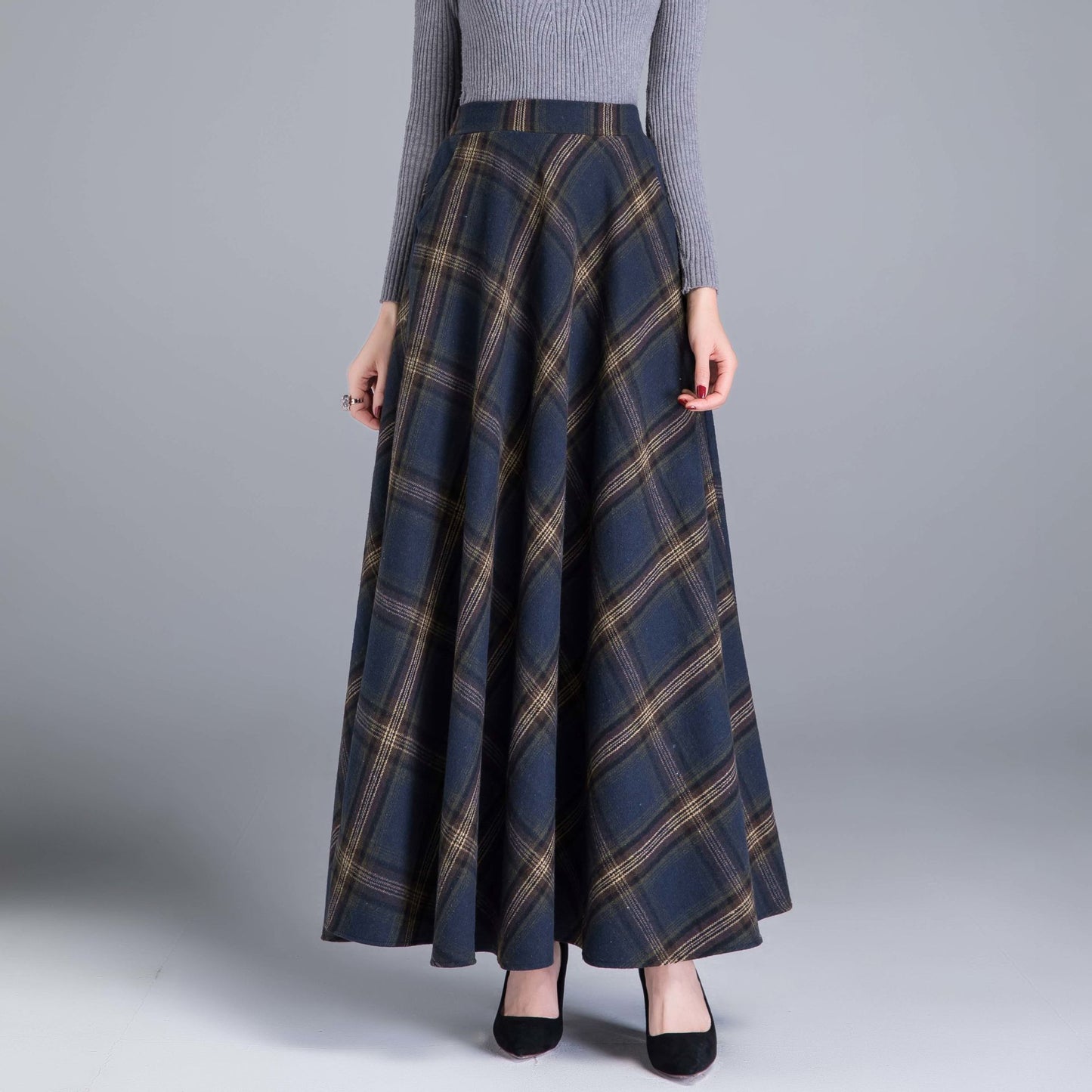 👗【Reducere pe timp limitat】【M-3XL】2024 fustă de lână îngroșată de toamnă și iarnă nouă pentru femei-3844959