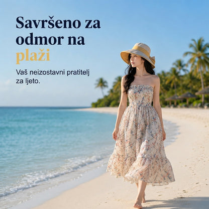 🌞📢 50% popusta! 👒 Ženski šešir za sunce širokog oboda s mašnom: lagan, prozračan i s UV zaštitom 🌸