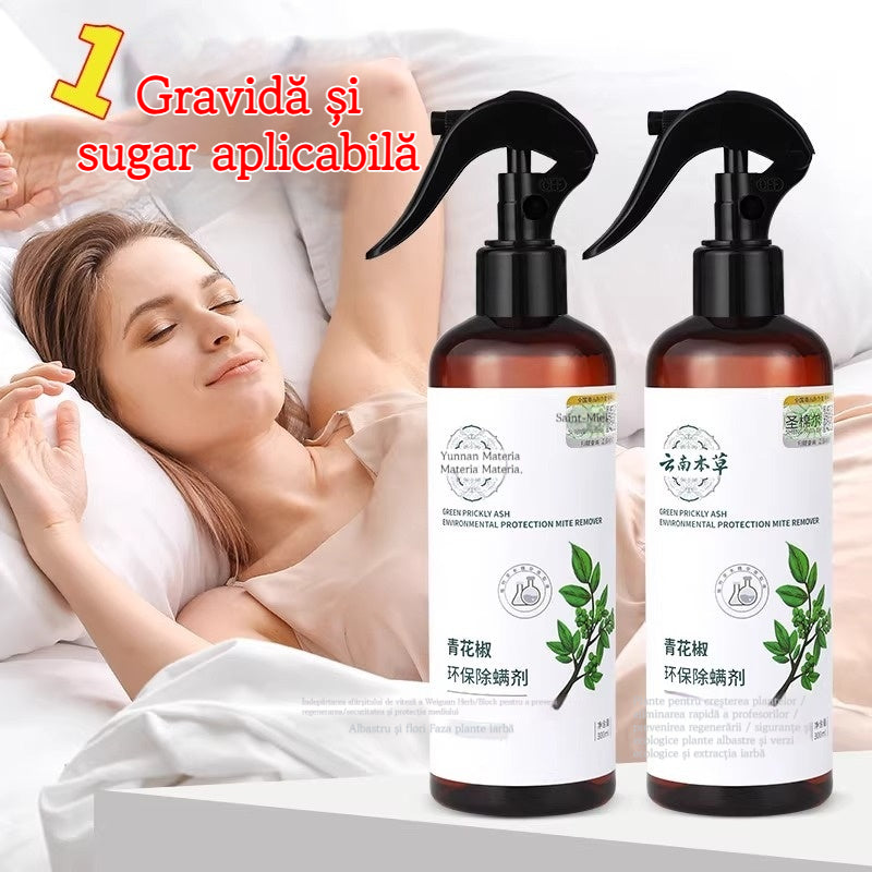 💥 【Bestseller】Spray pe bază de plante pentru pat, îndepărtează acarienii, fără spălare și uscare