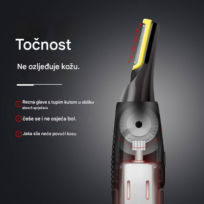 ✂️👨🔥Plaćanje pouzećem🔥【Kupite 1, dobijte 1 gratis】Muški električni trimer za nos⚡Punjiv, mini i prijenosni✂️3 u 1, može podrezivati obrve i zaliske, siguran i nježan, njeguje kožu✅