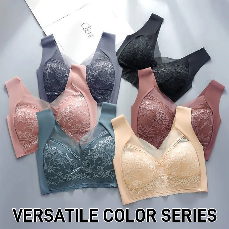 🔥【4 bucati】👙【40-110 KG】 Sutien confortabil, fără cusături, din dantelă