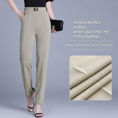 【XL-6XL】👖 Ljetne hlače visokog struka, ravnog kroja izrađene od ledenjačke svile.