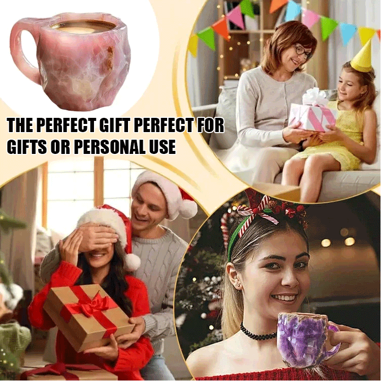 🥰[Sănătate + Aproape De Natură] Cană De Cafea Cristal Mineral Din Rășină-3873583