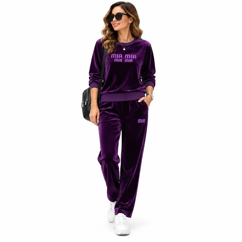 ✨🌺【Majica + Hlače】【M-4XL】Ženski topli dvodijelni set za jesen i zimu, moderan sportski flis