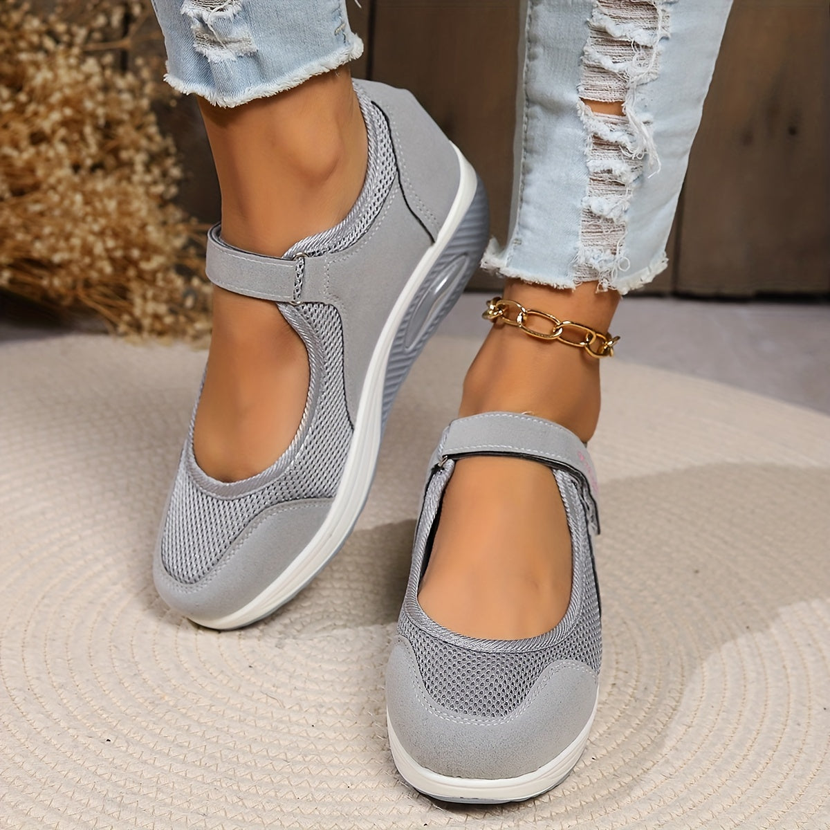 👟💨【Lansare de produse noi la preț special】【35-43】 Pantofi noi, confortabili din plasă, cu pernă de aer--3895270