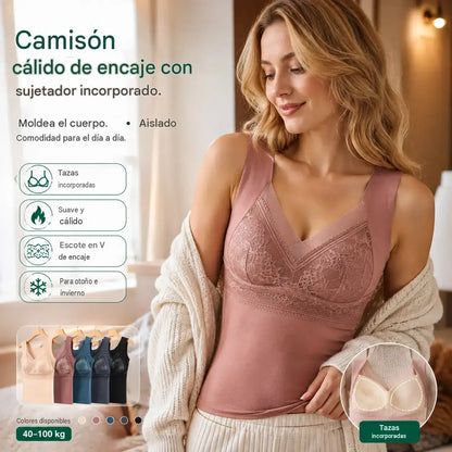 🔥Dos piezas de 28 euros❤️【L-4XL】Sujetador de encaje estilo camisola con un diseño de espalda exquisito; eleva y recoge eficazmente el busto para evitar la flacidez ✅【Recomendado por médicos】