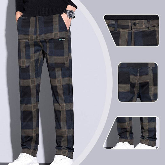 💥Pantaloni casual în carouri noi de vară pentru bărbați, lejeri și versatili【45-110 kg】