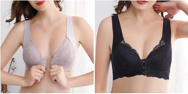 ✨【Pachet de 2】❤️【40-100kg】Sutien cu arici pentru femei cu nasturi în față 🎉49% OFF.
