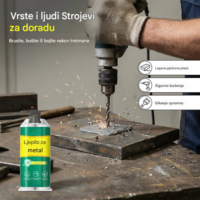 【Set od 3 komada】 23 eura🔥Vrijeme ograničeno 50% popusta! 🛠️Visokočvrsto AB ljepilo za popravak metala