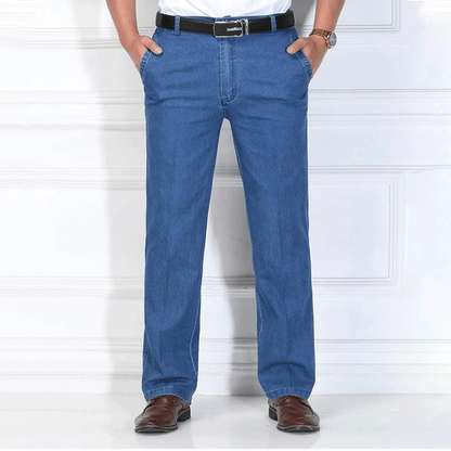 💁‍♂️👖 【Promoție pe timp limitat】2024 noi blugi pentru bărbați cu talie înaltă, elastic, respirabili-3853690