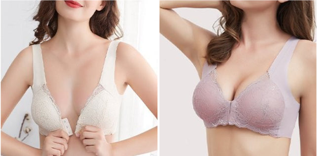 ✨【Pachet de 2】❤️【40-100kg】Sutien cu arici pentru femei cu nasturi în față 🎉49% OFF.