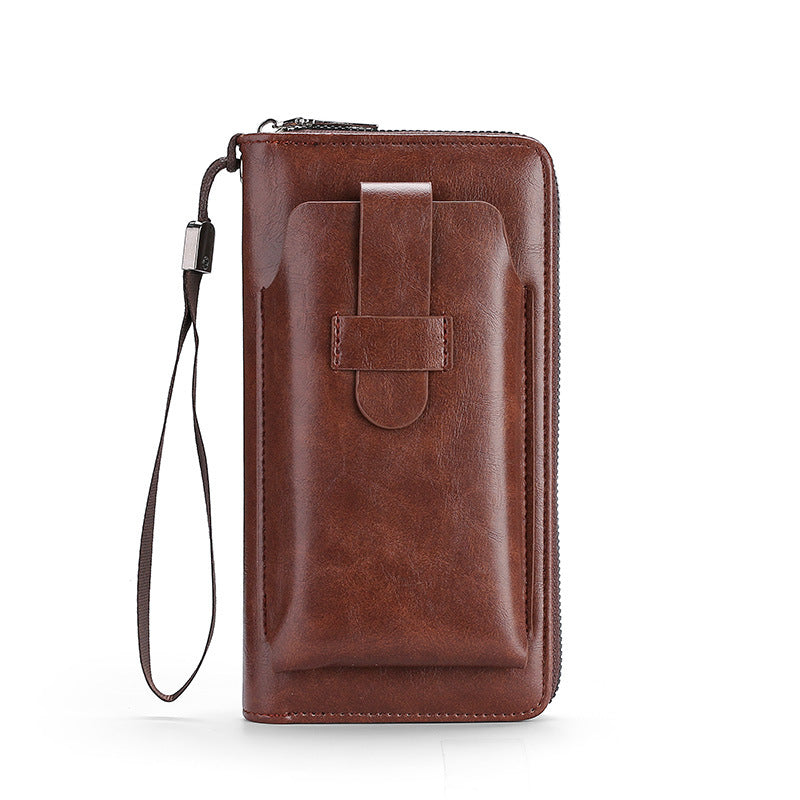 💼【Reducere pe timp limitat】 Portofel multifuncțional pentru bărbați, realizat manual din piele naturală, în stil nou-3876489