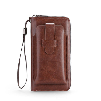 💼【Reducere pe timp limitat】 Portofel multifuncțional pentru bărbați, realizat manual din piele naturală, în stil nou-3876489