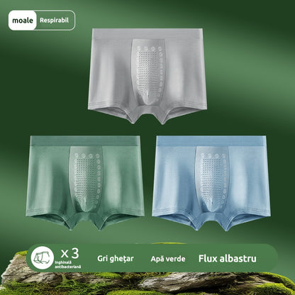 【Set 3 bucăți】Boxeri bărbați cu efect magnetic în zona intimă｜Respirabili și antibacterieni｜Croială fără cusături laterale