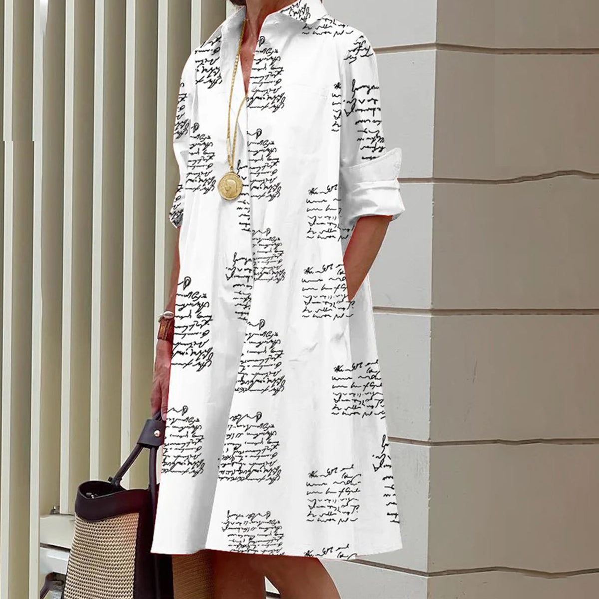 🔥👗【50% off】🌹💖【S-3XL】2026 nova modna svestrana ženska haljina košulja s printom, moderan dizajn, naglašavajući šarm