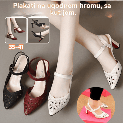🥰Najniža cijena ograničeno vrijeme💥【Iznenađujuća posebna ponuda s popustom od 50%】🔥【35-41】Udobne jednobojne visoke pete sa šiljatim prstima