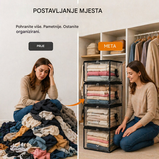3 komada 22€--🔥Vremenski ograničena ponuda: 49% popusta 📦Velika, izdržljiva, debela, prozirna plastična vrećica za odjeću, selidbu i pohranu