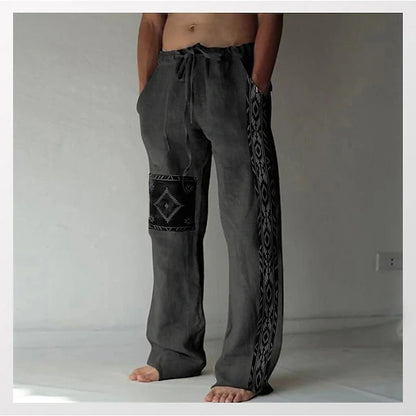 ✨👖【🌈Novi artikli s 50% popusta, ograničeno vrijeme】【S-6XL】😍 Muške uske hlače od pamuka i lana, plus veličine, ležerne, široke, boemski stil