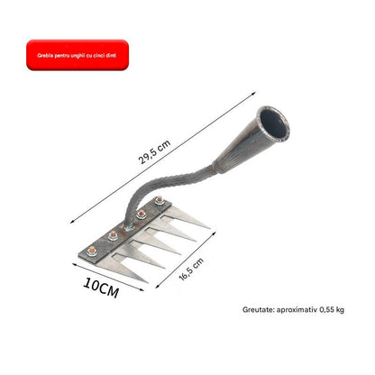 Rastrillos para maleza con púas de acero al carbono para jardín: duraderos, con agarre ergonómico y para desherbar de manera eficiente 🌱