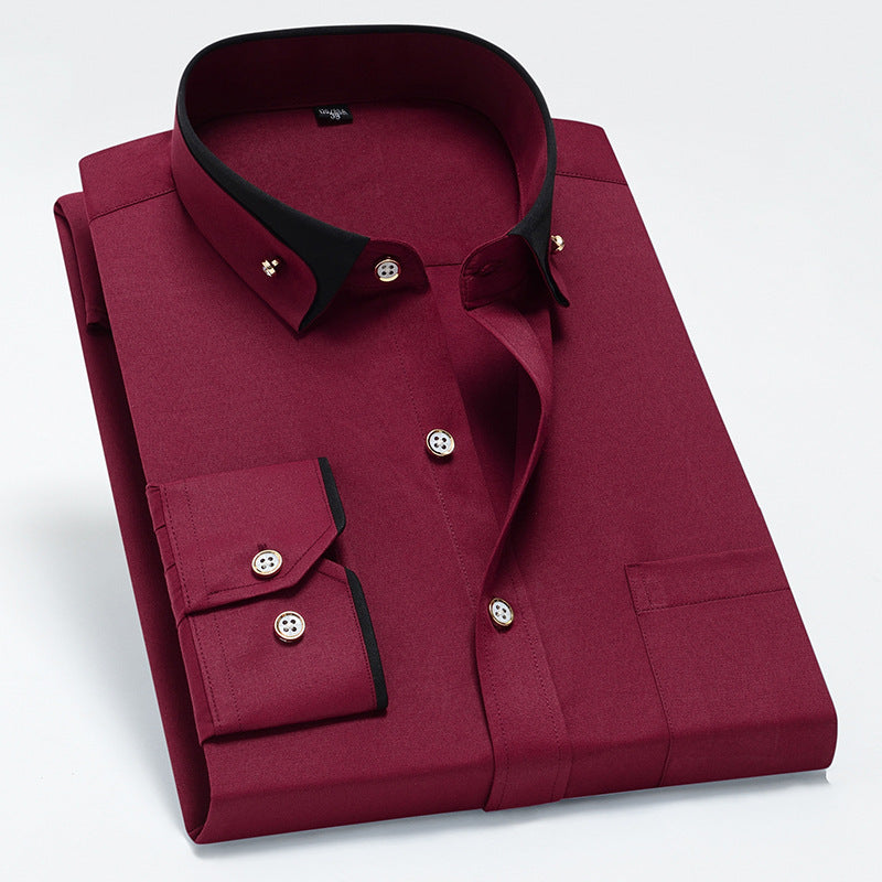 【S-4XL】2025 Noua cămașă respirabilă de afaceri pentru bărbați de moda casual-3859747