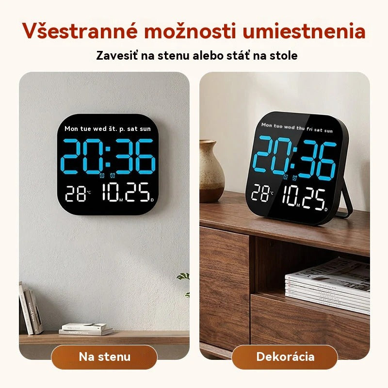 🕰️ Predaje prekročili 50 000 kusov! 🛏️ Časovo obmedzená 50% zľava! Digitálne hodiny s dvojitým použitím pre domácnosť/kanceláriu: Jemné budenie, rozlúčte sa s otravnými budíkmi! Nastaviteľný jas, tichá prevádzka v noci. 🌙