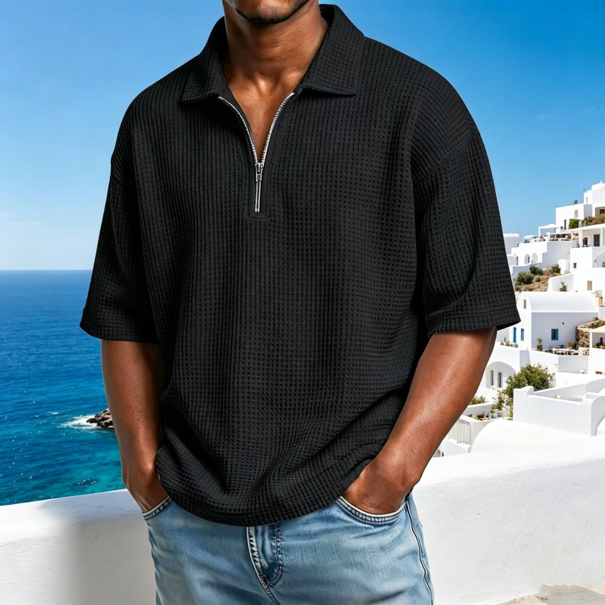 👕👕【50% popusta】【Veličine S-4XL】Novi dolazak za ljeto 2026.: Muška polo majica kratkih rukava u jednoj boji