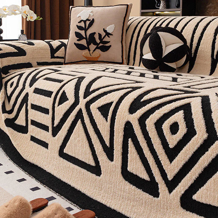 🛋️ Časovno omejena ponudba: 【180*130 cm】【180*150 cm】Mehka in nedrseča žametna prevleka za kavč🍂