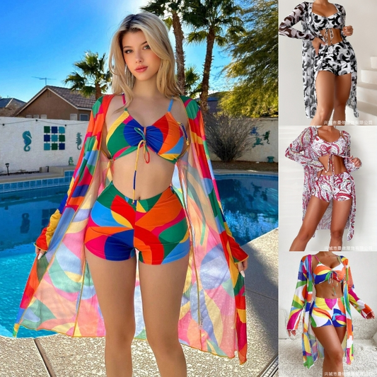 👙 Noul costum de baie din trei piese de modă nouă, mai multe culori disponibile-3975676