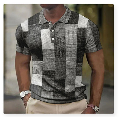 💥👕Izravna pošta tvornice【S-5XL】Muška ležerna POLO majica s geometrijskim uzorkom iz 2026.