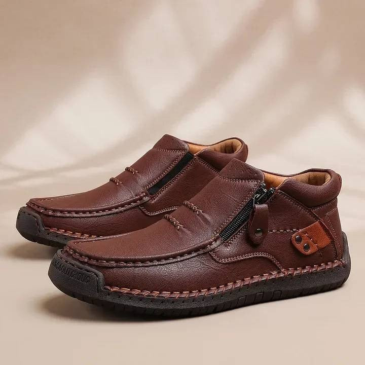 👞【38-48】Muške vozačke čizme, izrađene od visokokvalitetne kože, ručno izrađene, neklizajuće - široki prednji dio, potpora svodu stopala