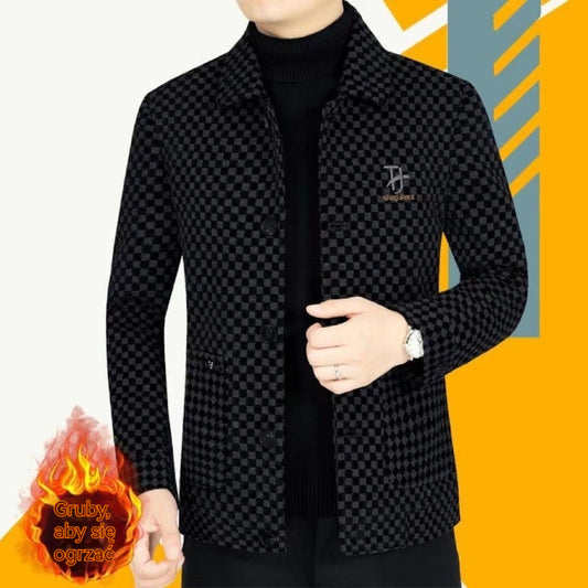 🔥🌈 【M-4XL】Jachetă casual pentru bărbați din lână și fleece 2025 pentru toamnă și iarnă-3862522