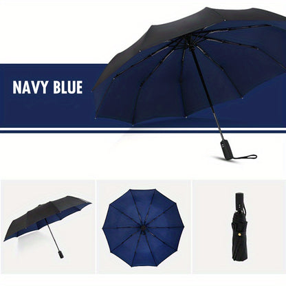 【🛒Oferta pe timp limitat】☔ Umbrelă automată cu două straturi, întărită, rezistentă la vânt, utilizabilă atât pe vreme ploioasă, cât și însorită--3865961