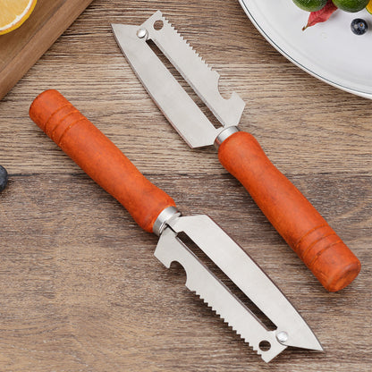 🥕 Kupite 2, dobijte 2 gratis! ✨ Višenamjenska kuhinjska gulilica: Izrađena od nehrđajućeg čelika s ergonomskom ručkom, idealna za voće, povrće i meso 🔪