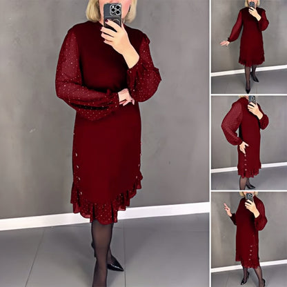 💖💖【S-5XL】🍁🍂Rochie nouă la modă de toamnă și iarnă de înaltă calitate-3843718